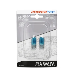 Żarówka Powertec W5W T10 12V 5W WEGDE Platinum white effect 2szt.