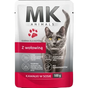MK ANIMALS Saszetka dla kotów z wołowiną 100 g