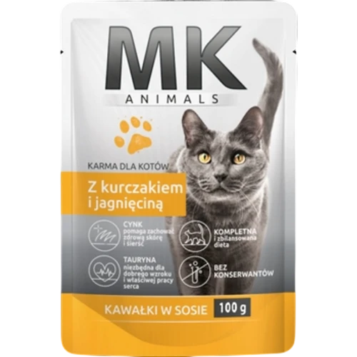 MK ANIMALS Saszetka dla kotów z kurczakiem i jagnięciną100 g 169863-Photoroom.png