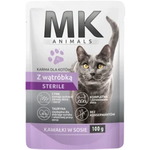 MK ANIMALS Saszetka dla kotów z wątróbką Sterile 100 g