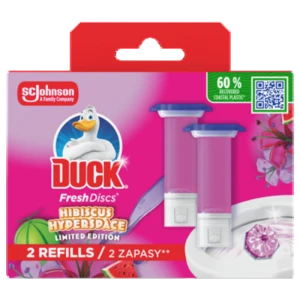 Duck® Fresh Discs® Hibiscus Hyperspace - żelowy krążek do toalet, podwójny zapas do toalety