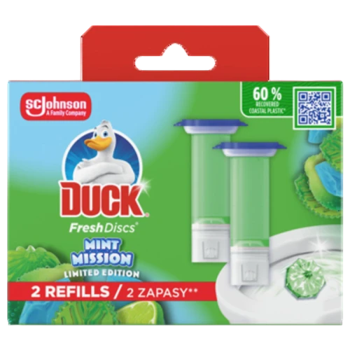 Duck® Fresh Discs® Mint Mission - żelowy krążek do toalet, podwójny zapas do toalety 2x36ml image-editor%2Fzip-import%2F1776887532519-128-38c86f72baf9.png