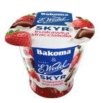 Bakoma&Wedel Jogurt skyr duo truskawka straciatella 150g