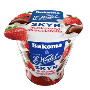 Bakoma&Wedel Jogurt skyr duo truskawka straciatella 150g