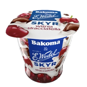 Bakoma&Wedel Jogurt skyr duo wiśnia stracciatella 150g