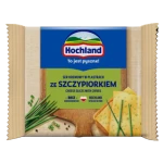 Hochland ze szczypiorkiem. Ser kremowy topiony w plastrach ze szczypiorkiem 130g