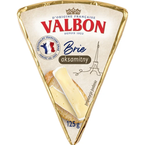 Valbon Brie aksamitny. Ser pleśniowy 125g 1776869260798-623f4b.png