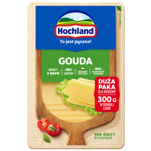 Hochland Gouda ser żółty w plastrach. Ser podpuszczkowy dojrzewający 300g image-editor%2Fzip-import%2F1776887532519-142-35be04909dcc.png