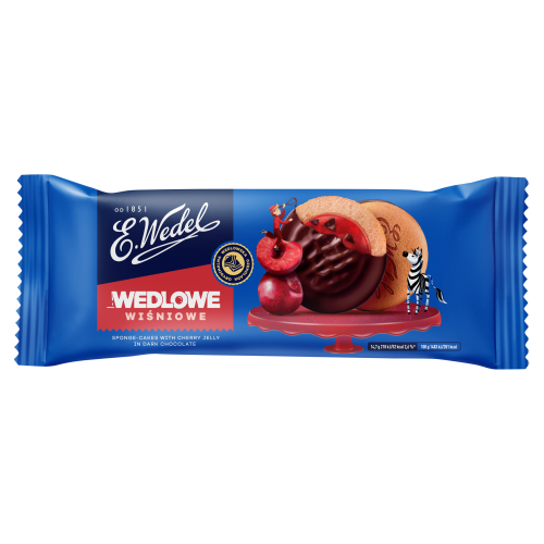 Biszkopty Wedlove z galaretką wiśniowe E. Wedel 147 g 5901588068138_T1_E._Wedel_Wedlowe_Wisniowe_Biszkopty_z_galaretka_wisniowa_oblane_czekolada_deserowa_147_g.png