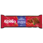 Alpinio.Czekolada mleczna z nadzieniem o smaku truskawkowym i nadzieniem truskawkowym 230g