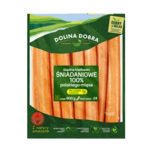 Śląskie kiełbaski śniadaniowe 100% mięsa 800 g Dolina Dobra