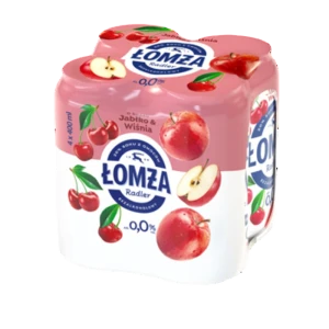 Łomża Radler Jabłko/Wiśnia 20% soku puszka 4x400 ml
