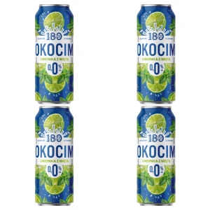Piwo Okocim 0% Limonka z miętą 500 ml puszka X4