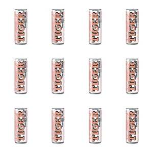 Tiger Zero Sugar o smaku Peach gazowany napój energetyzujący 250 ml X12