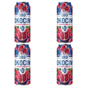'Okocim Granat z Maliną 0,0% Puszka 500 ml X4
