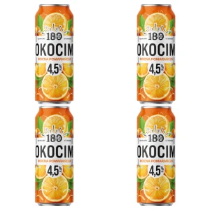 Okocim 4,5% Mocna pomarańcza puszka 500 ml sk X4