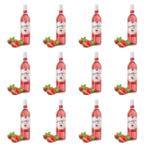 'Wino lekko musujące słodkie Carlo Rossi Refresh Strawberry 10% 750ml X12