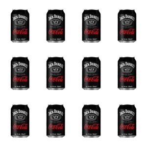 'Jack Daniel's Tennessee Whiskey mixed with Coca Cola 5% Vol. 330ml X12
