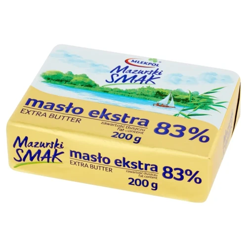 Masło Ekstra Mazurski Smak 83% tł. 200 g mlekpol-mazurski-smak-maslo-ekstra-200-g-kiq9pe.webp