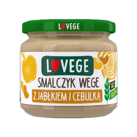 Smalec wegański z jabłkiem i cebulką 175 g Lovege Smalec wegański z jabłkiem i cebulką 175g Lovege