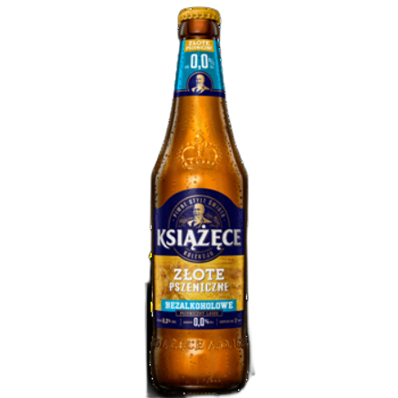 Piwo bezalkoholowe Książęce Złote Pszeniczne 0,0% butelka 500 ml Piwo bezalkoholowe Książęce Złote Pszeniczne 0,0% butelka 500ml