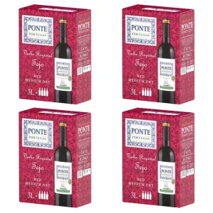 'Ponte Portugal BiB Wino Czerwone Półwytrawne 3 litry X4