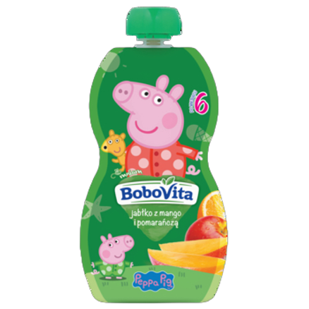 Mus jabłko z mango i pomarańczą po 6 mies. BoboVita 100 g Mus jabłko z mango i pomarańczą po 6 mies. BoboVita 100g