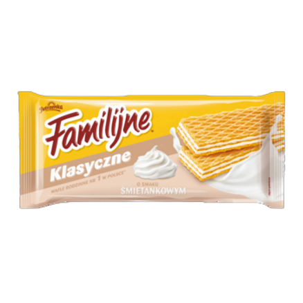 Familijne wafle o smaku śmietankowym Jutrzenka 180 g Familijne wafle o smaku śmietankowym Jutrzenka 180g