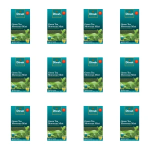 Dilmah Green Tea Moroccant Mint - Zielona Herbata Miętowa 20 Torebek X12