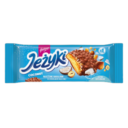 Jeżyki Kokos herbatniki w czekoladzie mlecznej 140 g Jeżyki Kokos herbatniki w czekoladzie mlecznej 140g