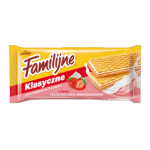 Wafle Familijne o smaku truskawkowo-śmietankowym 180 g