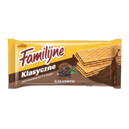 Wafle Familijne o smaku kakaowym 180 g Wafle Familijne o smaku kakaowym 180g