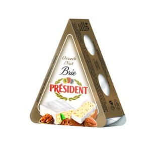 Brie z orzechami President 125 g