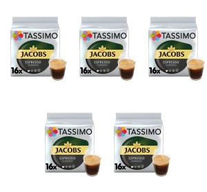 Tassimo Jacobs Espresso Classico Kawa mielona 16 kapsułek 118,4 g X5