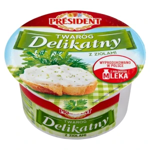 Twaróg Delikatny z ziołami President 150 g