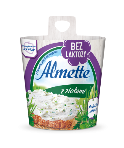 Almette z ziołami bez laktozy Hochland 150 g Almette z ziołami bez laktozy Hochland 150g