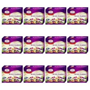 Malwa Sunny Garden Zestaw 6 herbat owocowo-ziołowych 36 torebek 72 g (36x2 g) X12