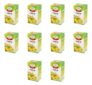 Malwa Sunny Garden Herbatka ziołowo-owocowa Imbir&cytryna 20 torebek 40 g (20x2 g) X10