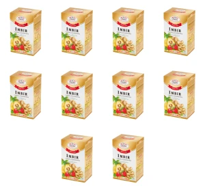 Malwa Sunny Garden Herbatka ziołowo-owocowa Imbir z pigwą i truskawką 20 torebek 40 g (20x2 g) X10