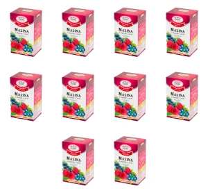 Malwa Sunny Garden Herbatka owocowa Malina z jagodą i acai 20 torebek 40 g (20x2 g) X10