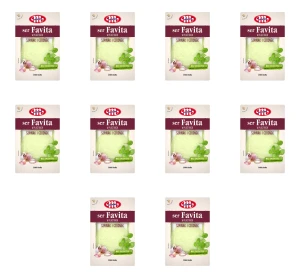Mlekovita Favita Ser kanapkowy ze szpinakiem i czosnkiem 150g X10
