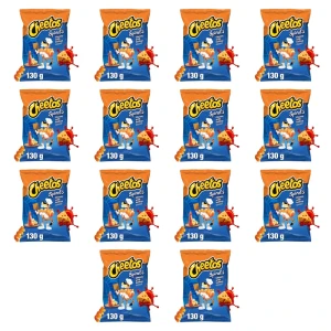 Chrupki Kukurydziane o Smaku Serowym z Ketchupem - Cheetos Spirals 130 g X14