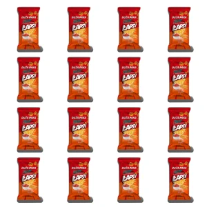 ŁAPSY Prażynki w kratkę o smaku ketchupu 110g X16