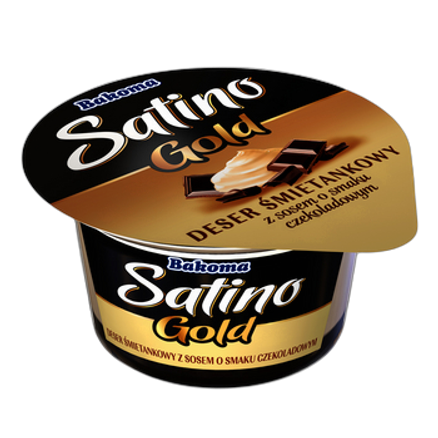 Satino Gold deser śmietankowy z sosem czekoladowym 135 g Satino Gold deser śmietankowy z sosem czekoladowym 135g
