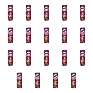 Pringles texas barbeque tuba 165g- chrupki o smaku teksańskiego sosu barbecue. Pikantny produkt piekarski. X19