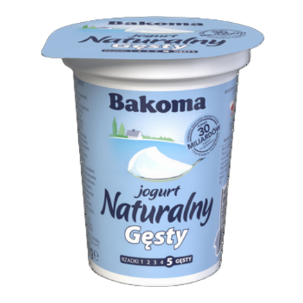 Jogurt gęsty Bakoma 370 g Jogurt naturalny gęsty Bakoma 370g