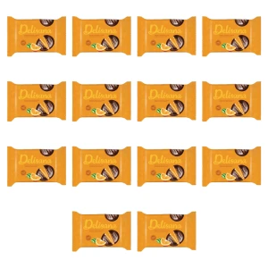 Delisana Biszkopty z galaretką o smaku pomarańczowym w polewie kakaowej 300g X14