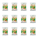 LIVITY Chipsy ryżowe pełnoziarniste o smaku sera Cheddar z pomidorowym sosem chutney 60g X12