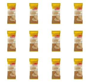 SONKO Wafle ryżowo-kukurydziane w polewie karmelowej 65g X12