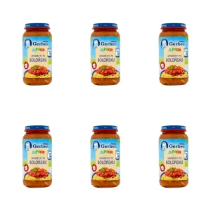 Gerber Junior Obiadek spaghetti po bolońsku po 12 miesiącu 250 g X6